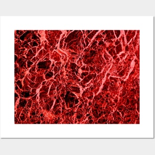 Red Marble Texture Posters and Art